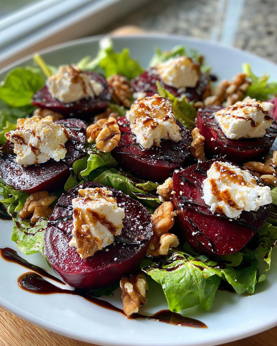 beet and goat cheese salad - detail 1