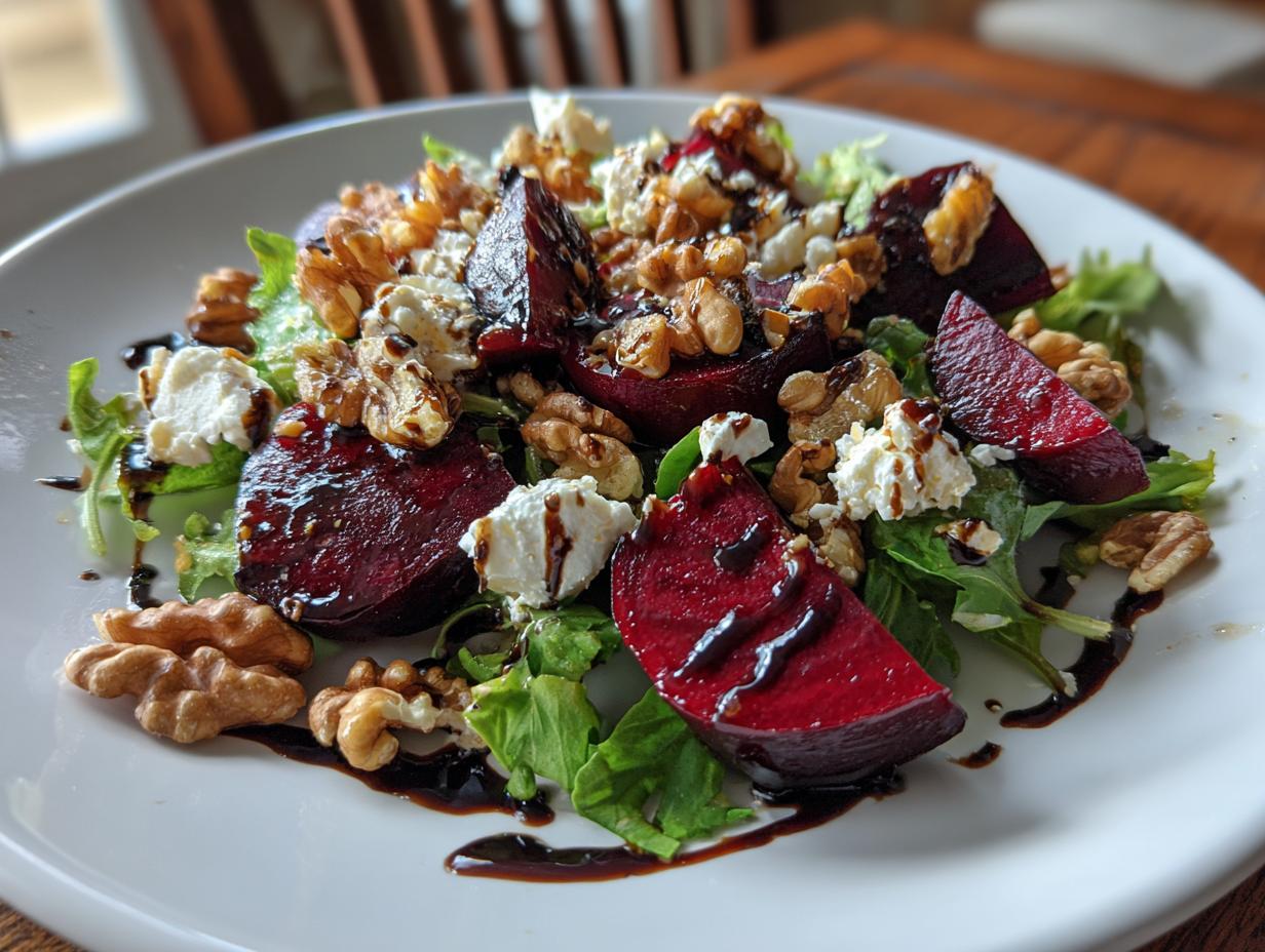 Irresistible 2-Minute Beet and Goat Cheese Salad Magic