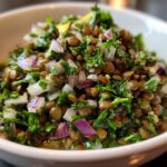 cold lentil and parsley salad