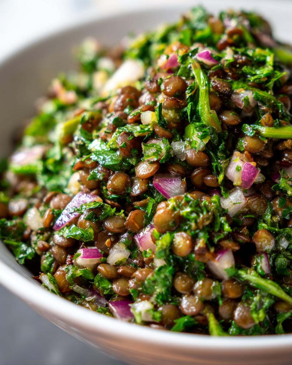 cold lentil and parsley salad - detail 4