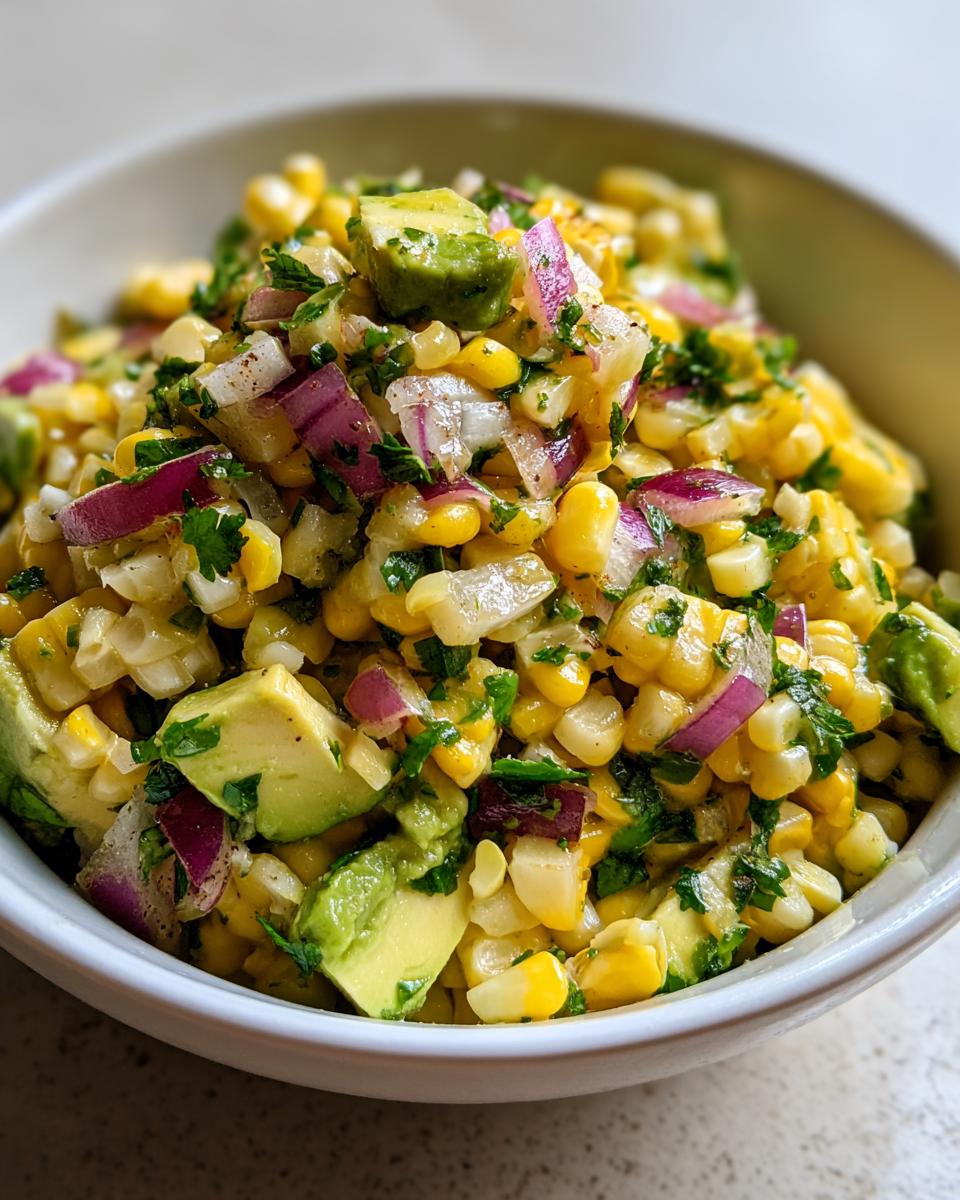 corn and avocado summer salad - detail 1