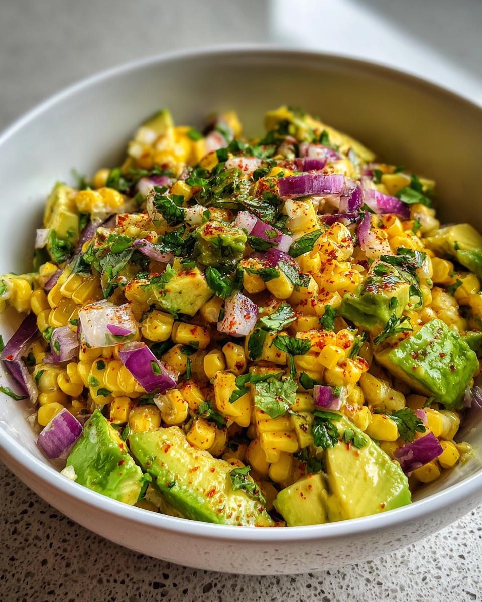 corn and avocado summer salad - detail 2