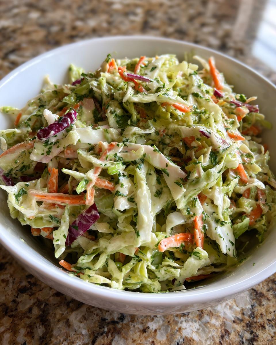 green goddess cabbage slaw - detail 2