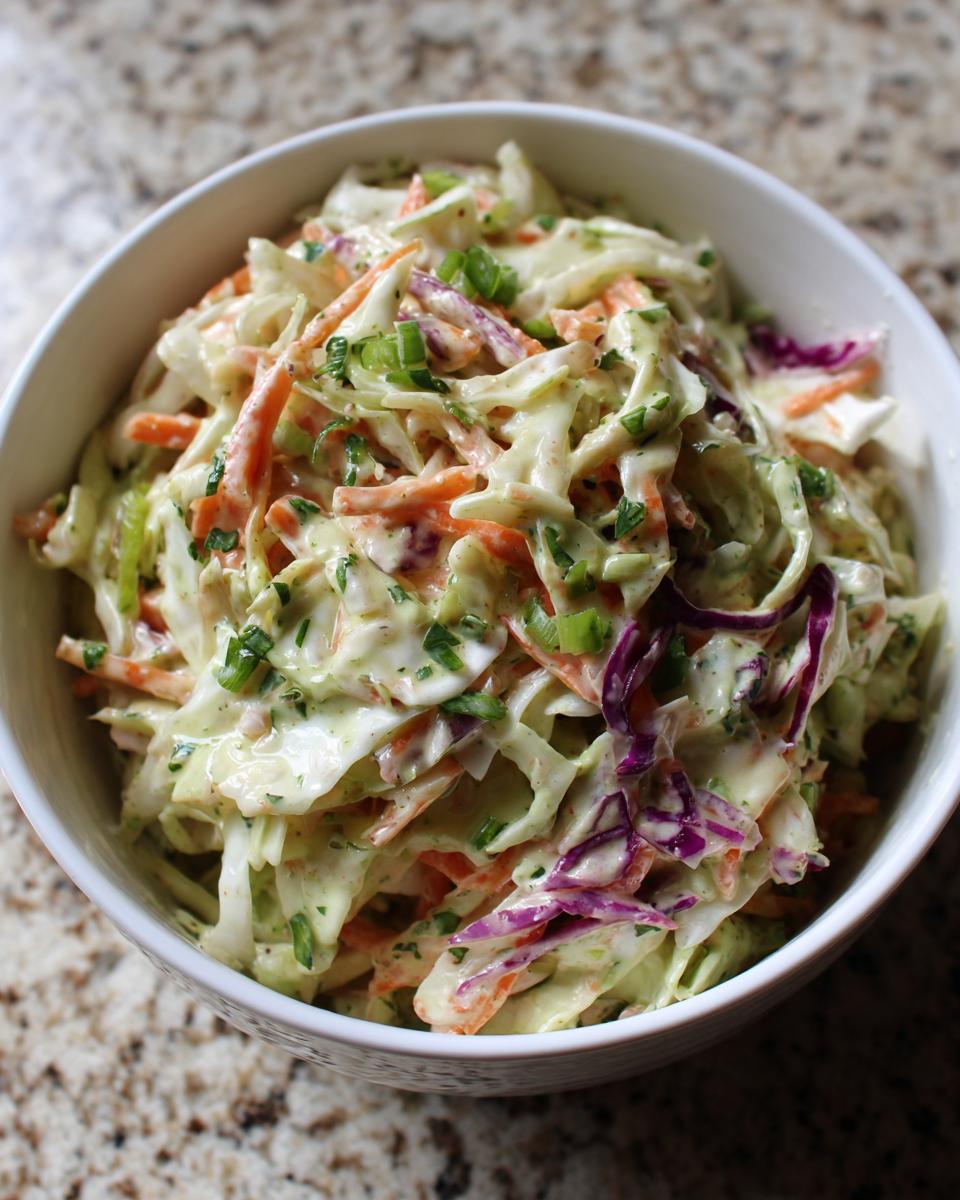 green goddess cabbage slaw - detail 3