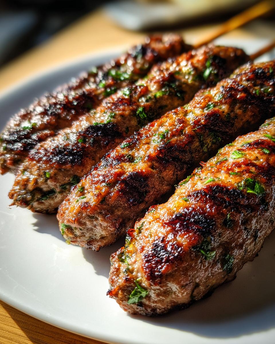 grilled lamb kofta - detail 1