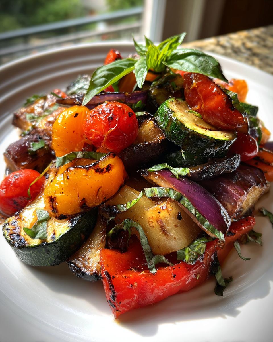 grilled vegetable salad - detail 1