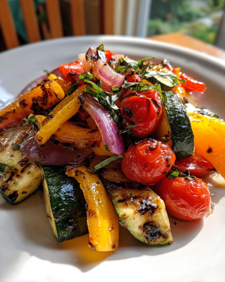 grilled vegetable salad - detail 3
