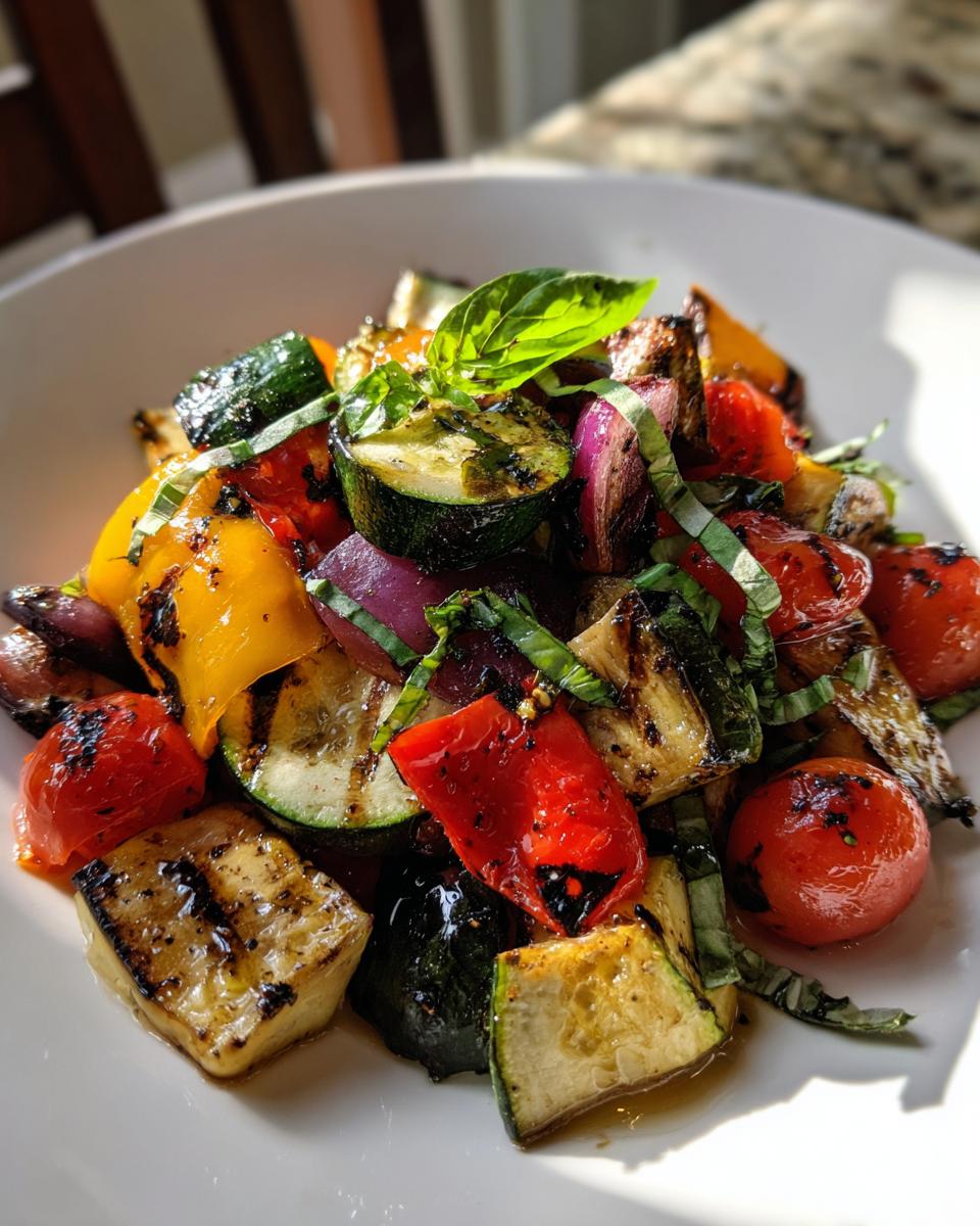 grilled vegetable salad - detail 4