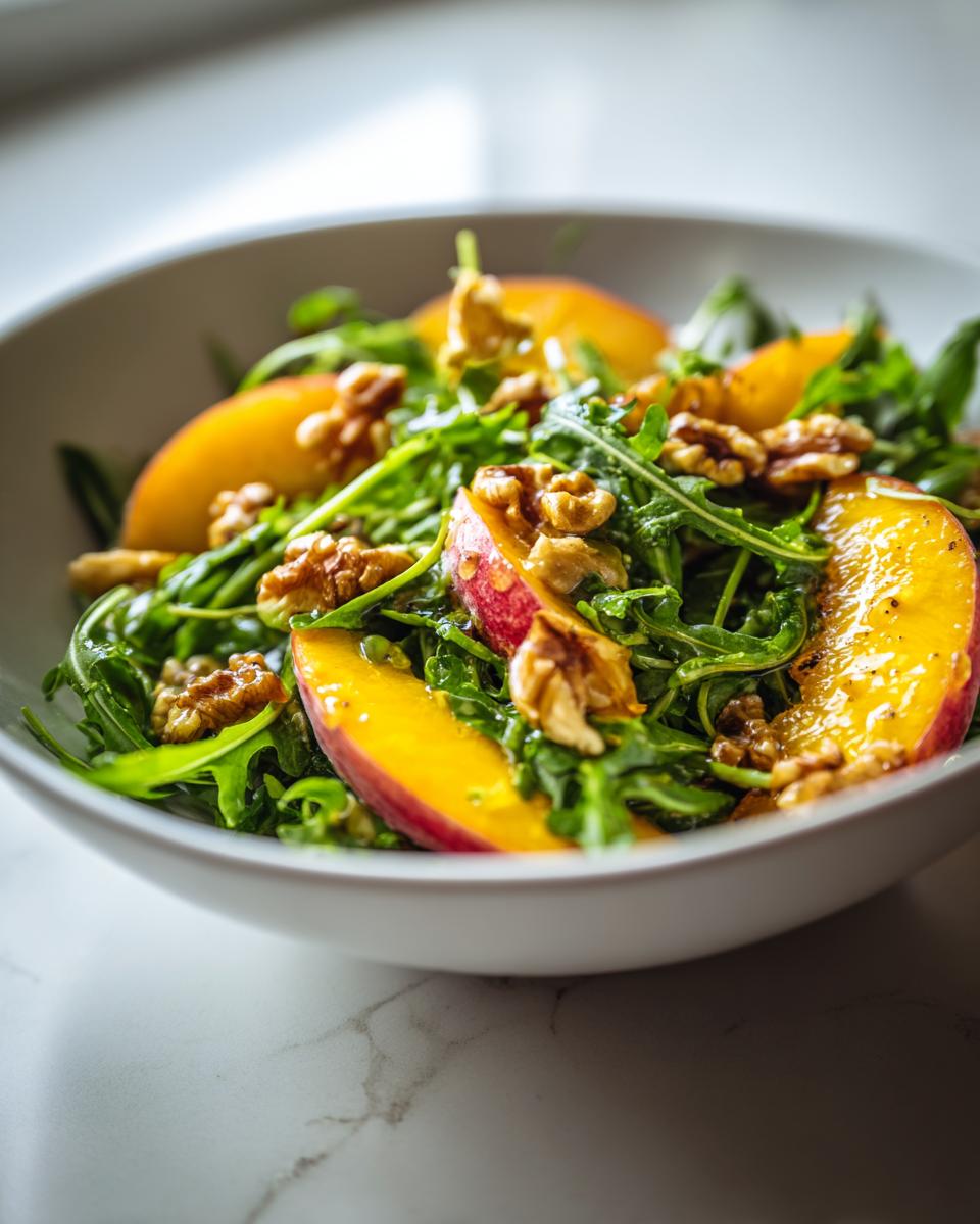 peach and arugula salad - detail 1