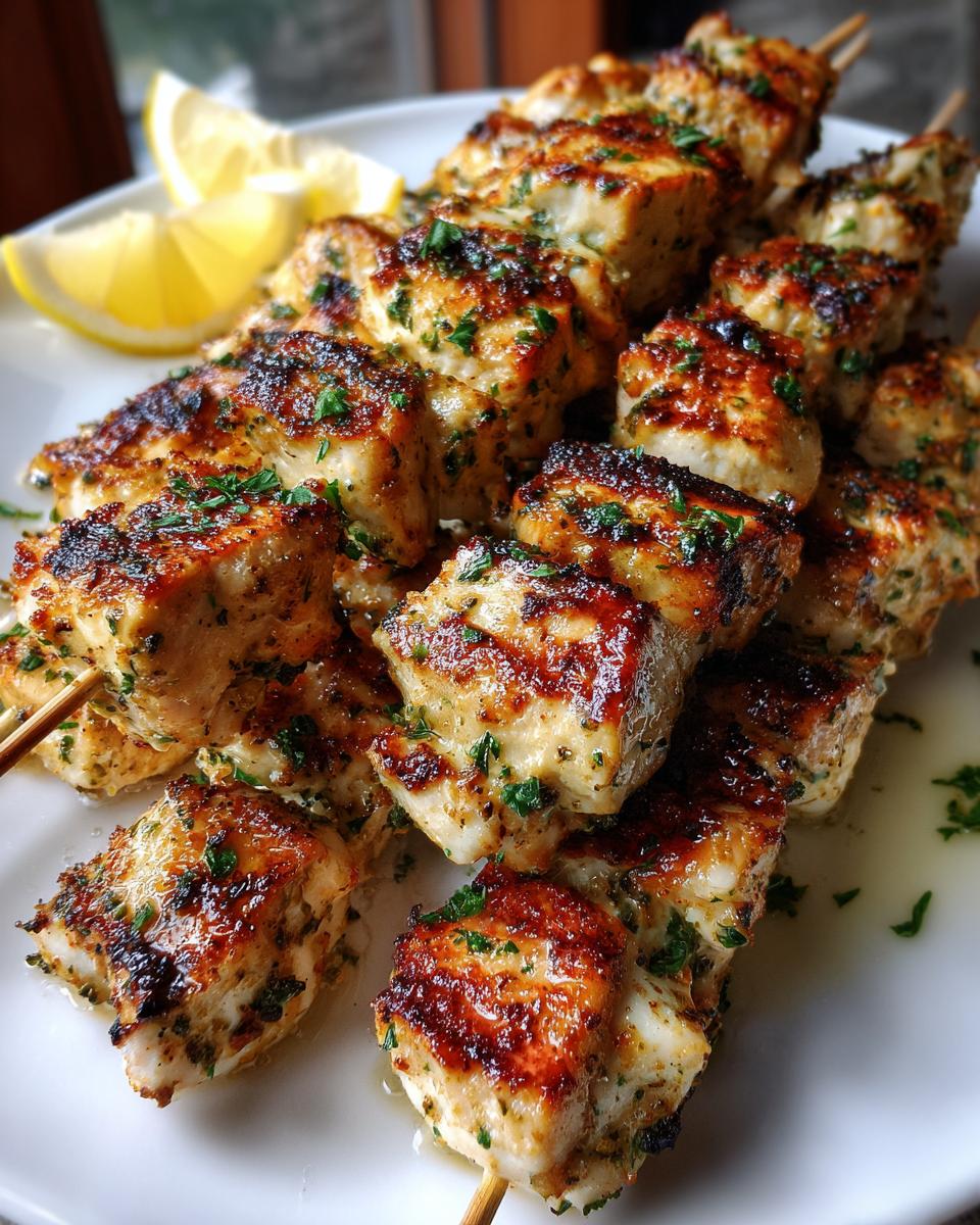 yogurt marinated chicken skewers - detail 1