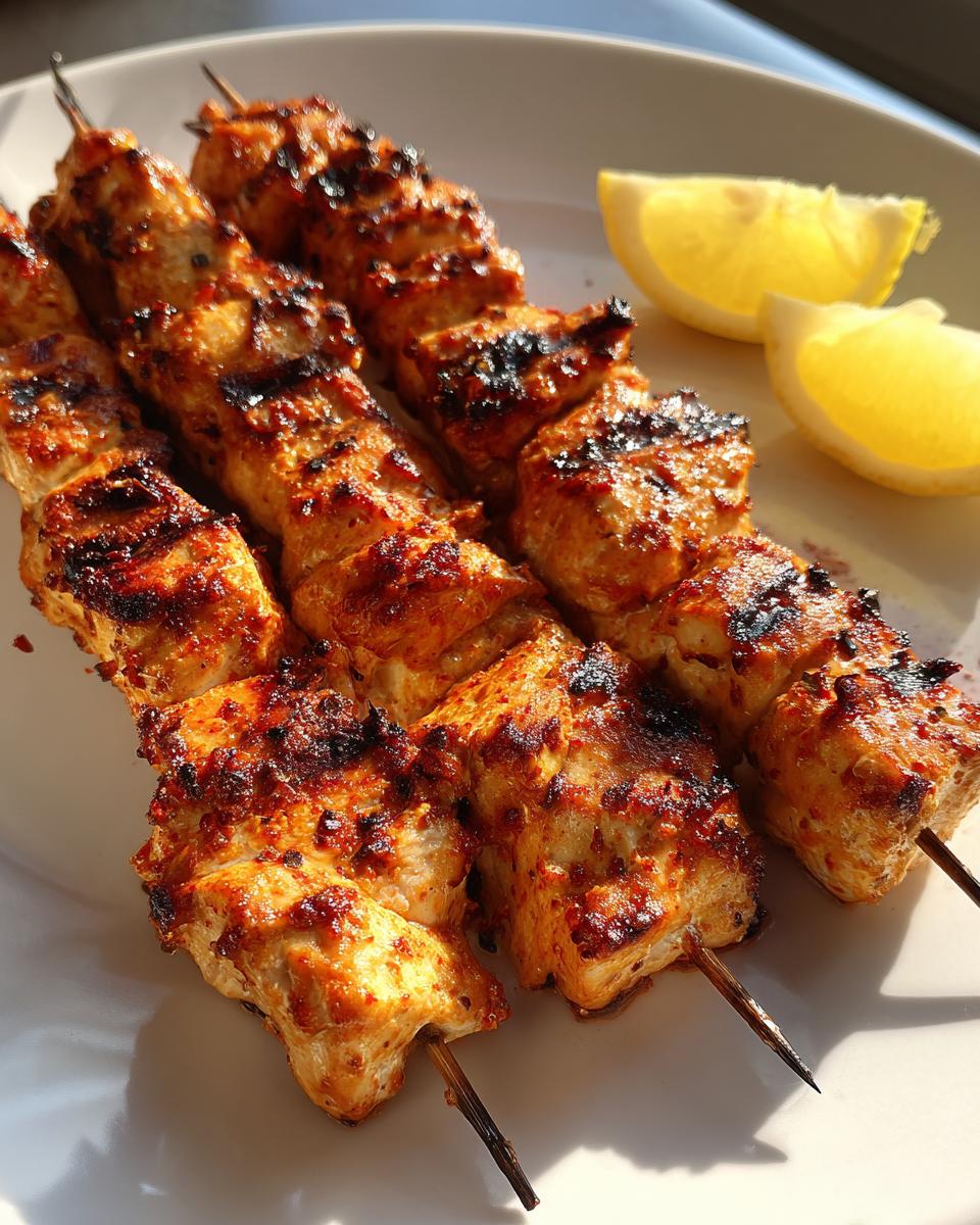 yogurt marinated chicken skewers - detail 3