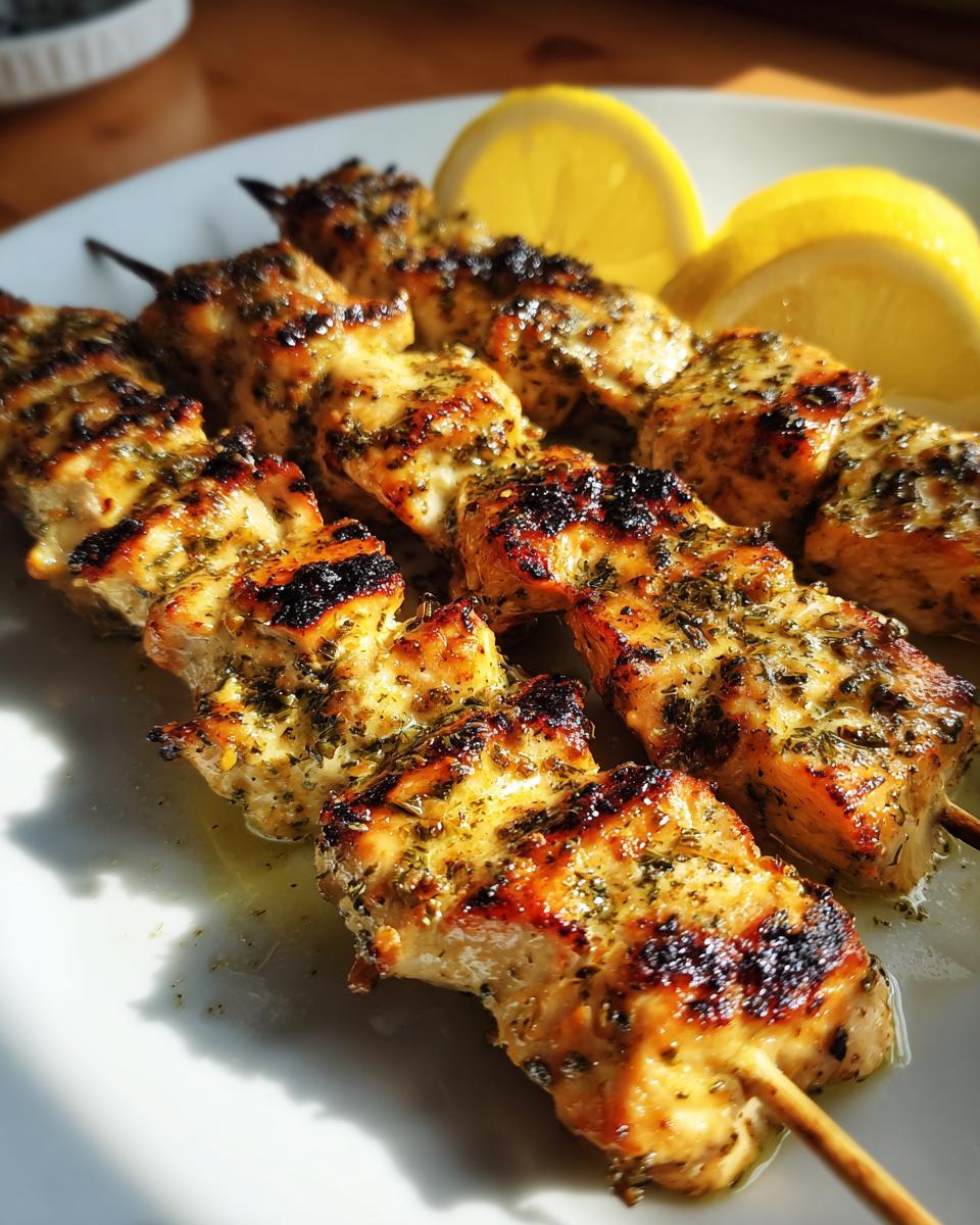 yogurt marinated chicken skewers - detail 4