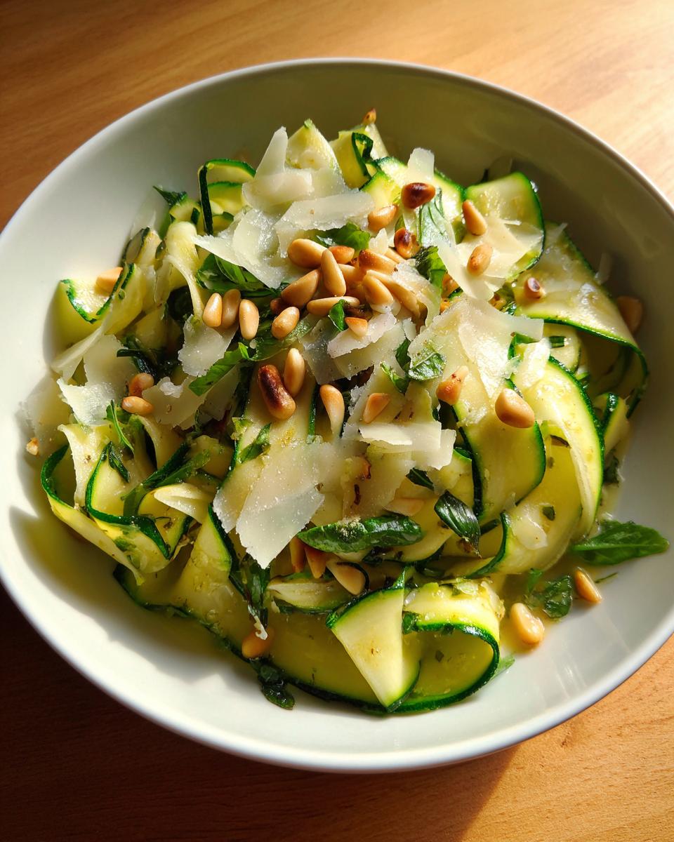 zucchini ribbon salad - detail 1