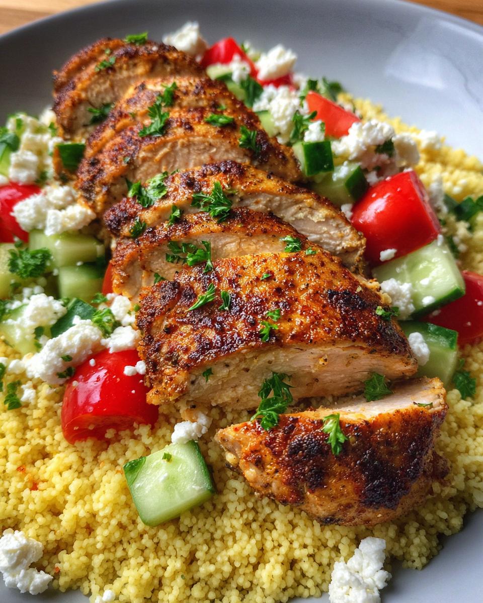 Mediterranean chicken and couscous - detail 1
