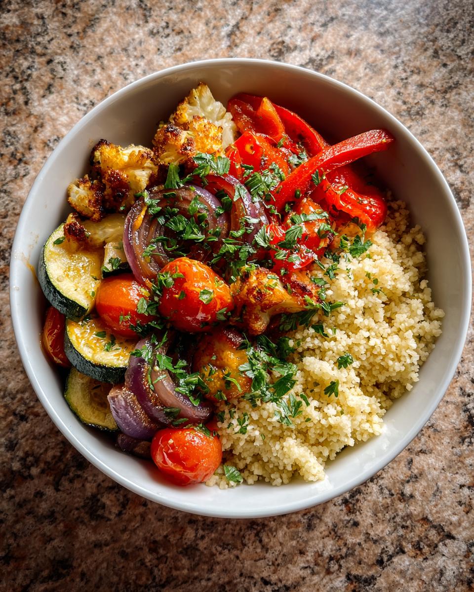 bulgur and roasted vegetable bowl - detail 4