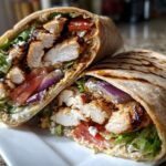 grilled chicken wrap with hummus