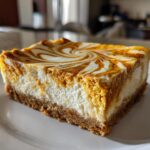 pumpkin swirl cheesecake bars
