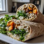 roasted squash and rice wrap