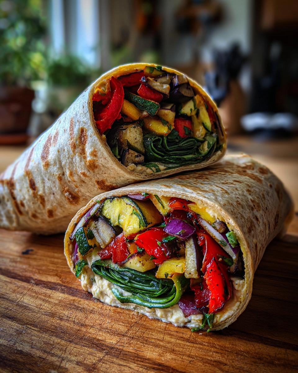 roasted veggie wrap - detail 1