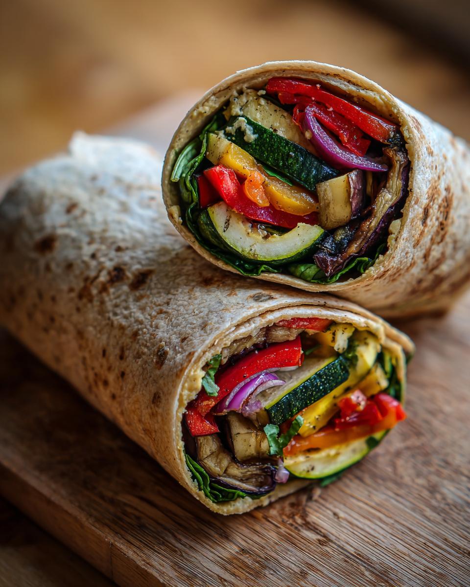 roasted veggie wrap - detail 2