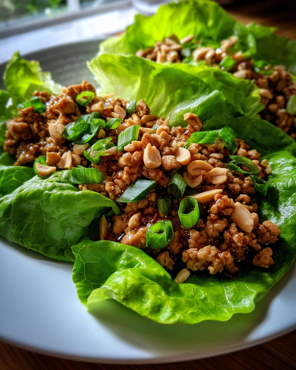 spicy chicken lettuce wraps - detail 1