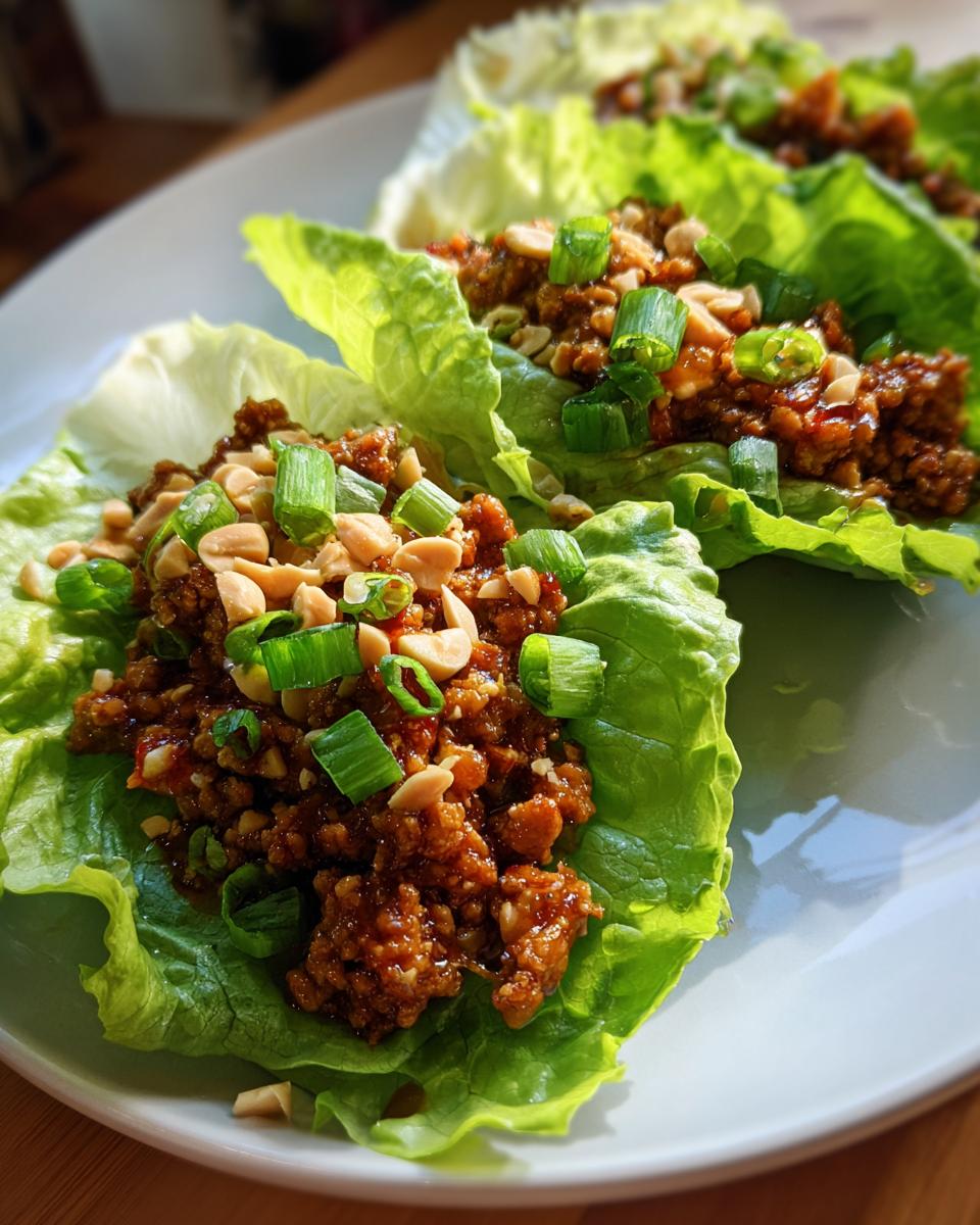 spicy chicken lettuce wraps - detail 2