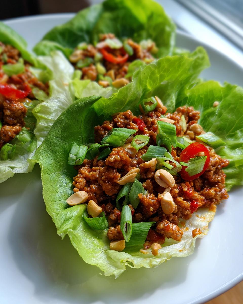 spicy chicken lettuce wraps - detail 3